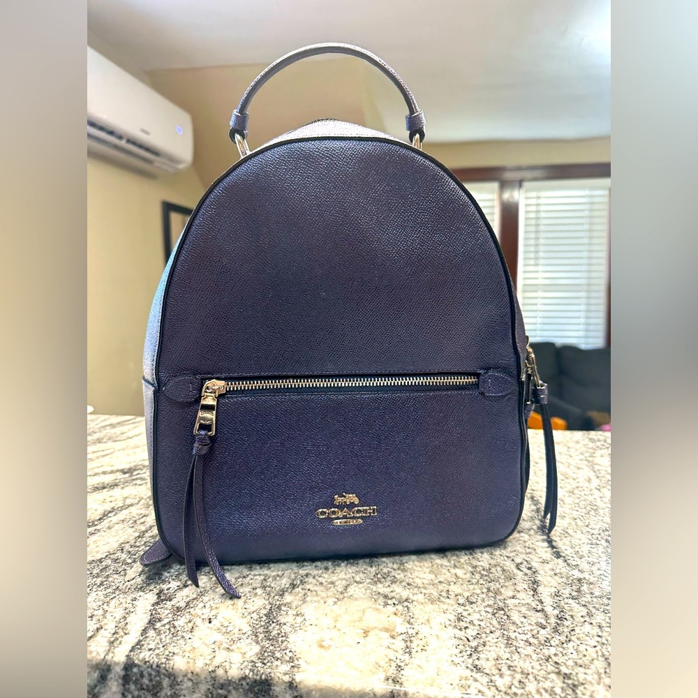 Coach backpack metallic blue